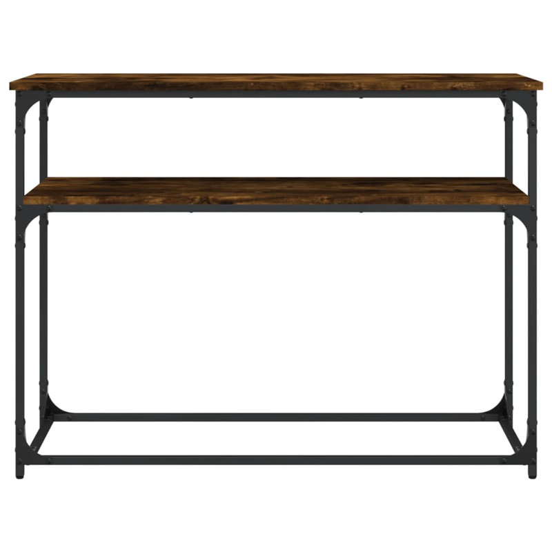 Console Table, 75cm H x 100cm W x 35.5cm D, Smoked Oak