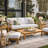 Galvan 82.68'' Wide Straight Teak Patio Sofa with Cushions-1742208382