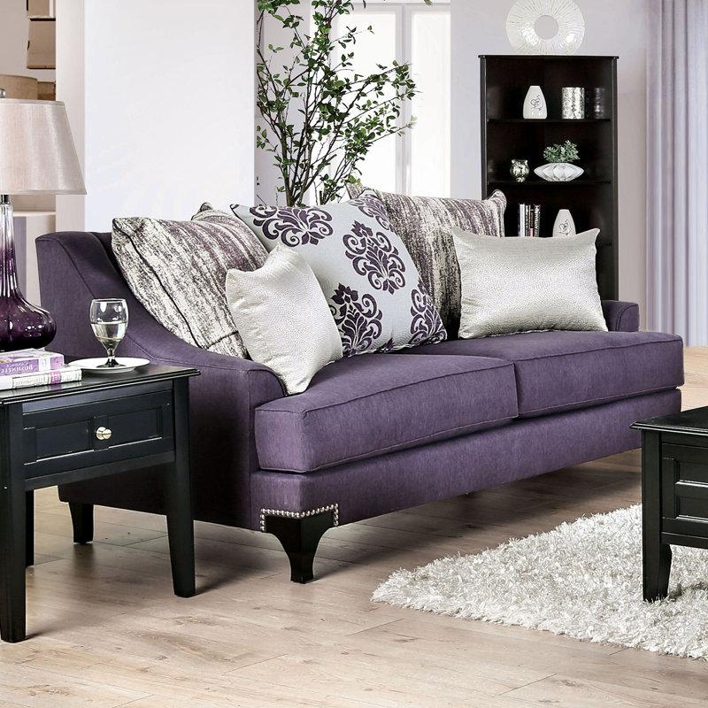Causeuse transitionnelle l 71,4 po, mauve, Mauve