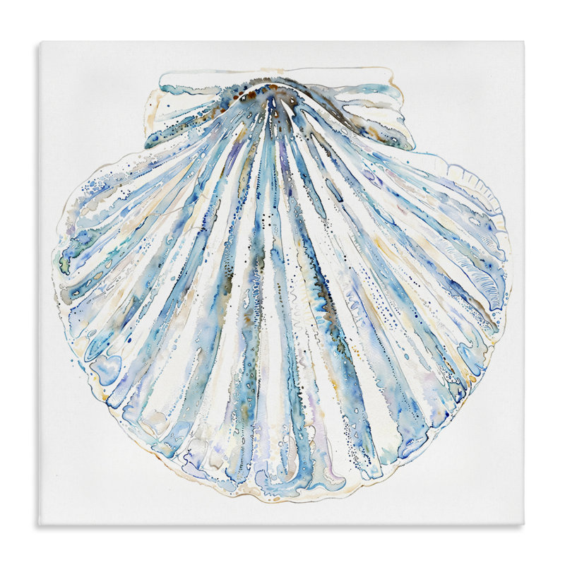 «Clam Shell» sur toile par Christine Zalewski, H 30 po x l 30 po