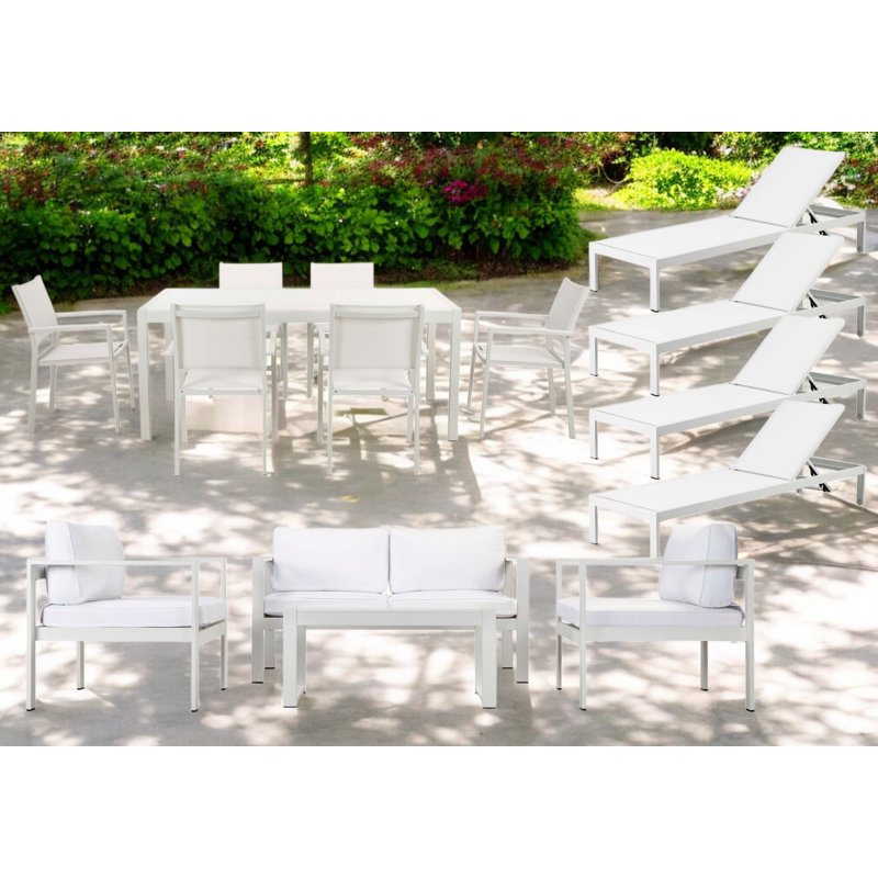 Aynura 15 Piece Complete Patio Set with Cushions
