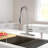 Stainless Steel Pull Down Kitchen Faucet With Soap Dispenser