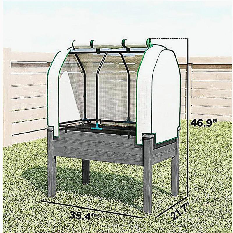Jardinière, lit de jardin surélevé pratique, Gris foncé