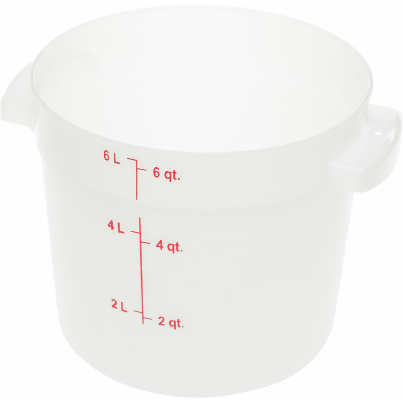 Carlisle Food Service Products StorPlus 1.5 Gallons Circle Food Storage Container, White
