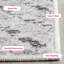 Tapis ivoire et gris anthracite à motif de chevrons Bethlyn-33394252