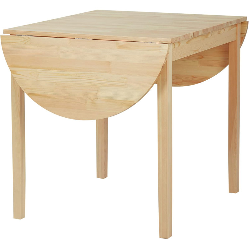 2 Person 27.5'' L x 29.5'' H Solid Wood Dining Table, Natural