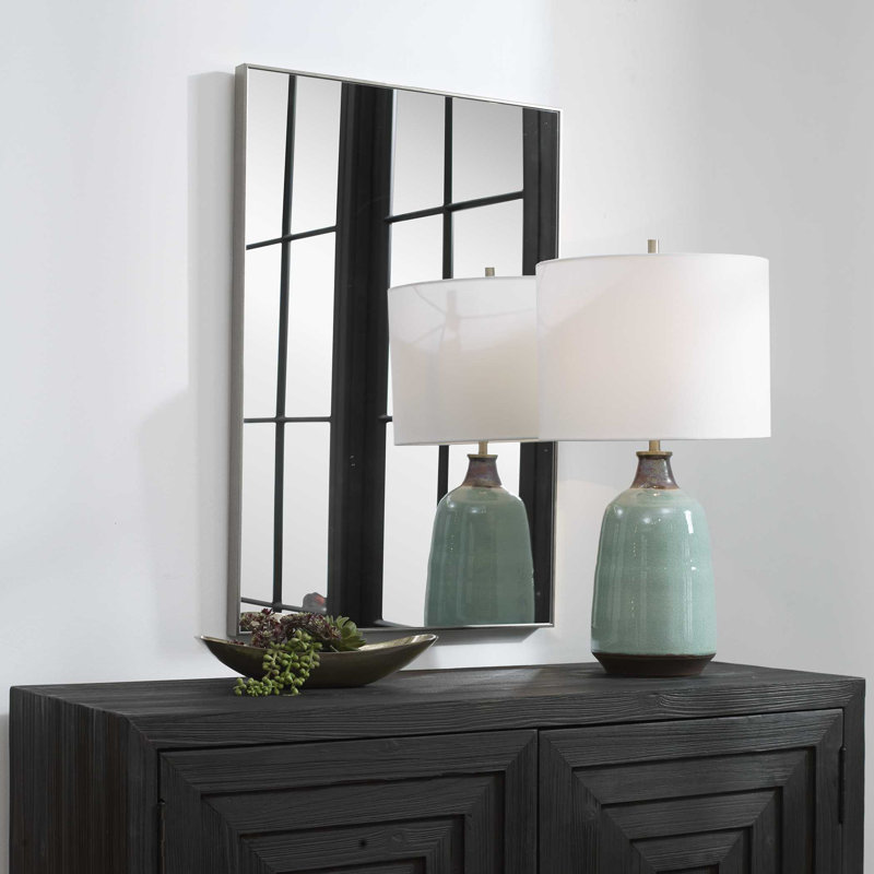 Miroir de salle de bain mural, 31" x 21", Argent