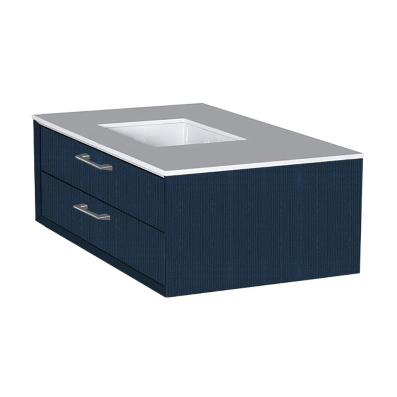 Gemelli 35.75'' W Single Bathroom Vanity Base, Horizon Blue