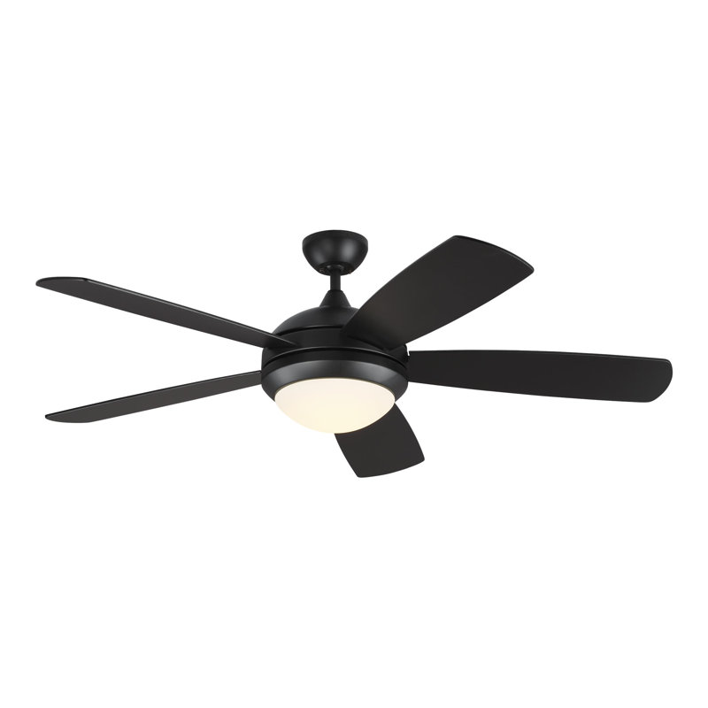 52'' Ceiling Fan with LED Lights, Midnight Black