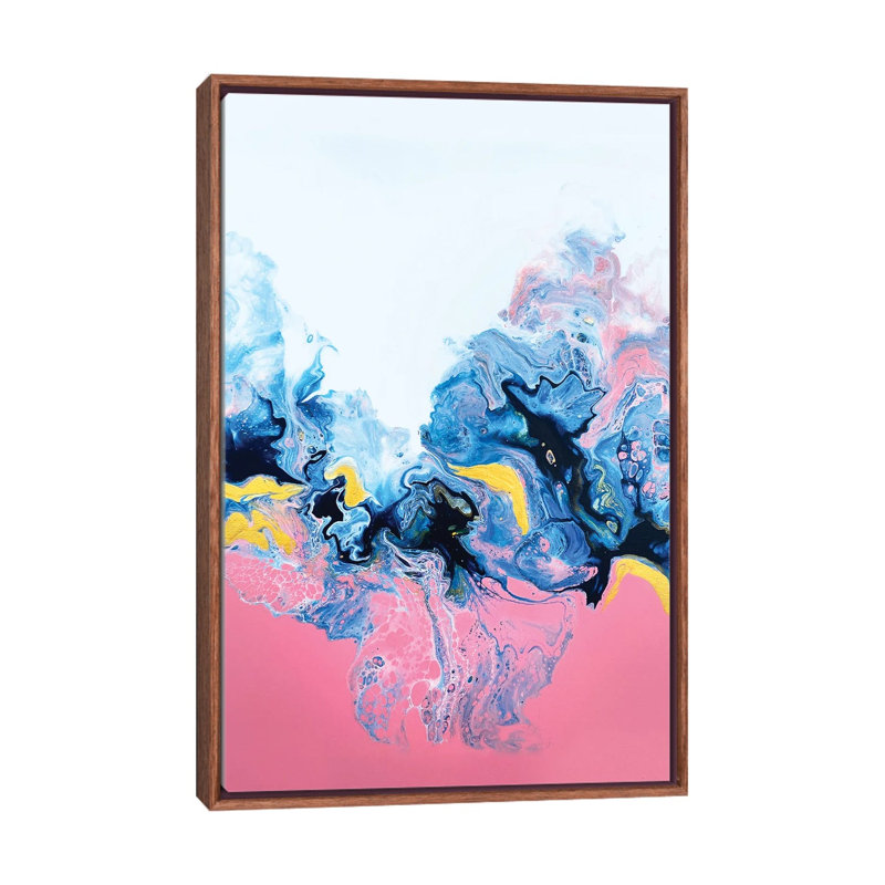Rose Rainbow - Print on Canvas, Classic Brown Wood Framed, 66.04 cm H x 45.72 cm W