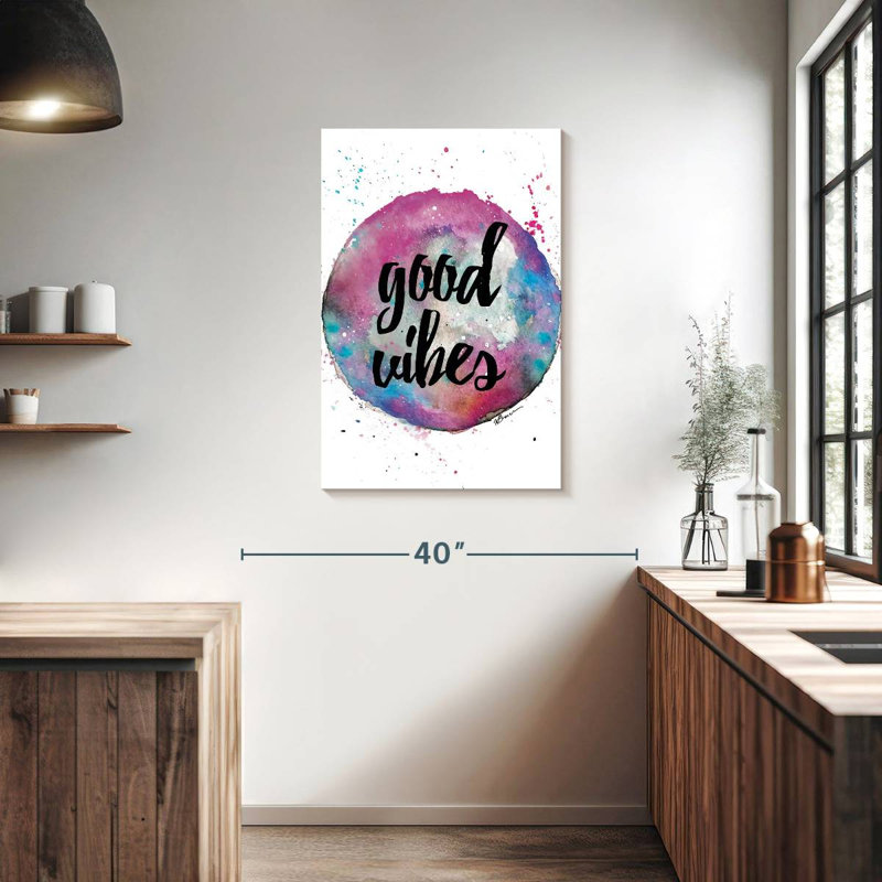 Tergel Good Vibes Splash, 36" H x 24" W