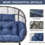 Fauteuil en osier avec coussins pour 2 personnes Baja-1270236794-1270236798