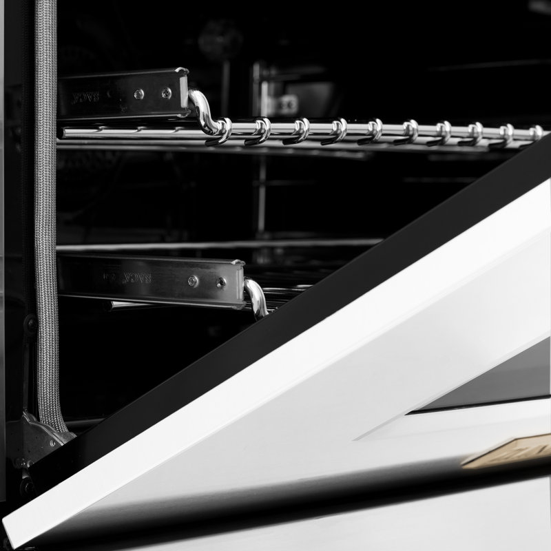 ZLINE Autograph 60" Legacy Dual Fuel Range, White Matte/Gold