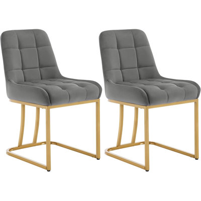 Aunna 49 cm H Velvet Cantilever Chair