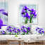 Coussin lombaire en aquarelle irises floral