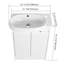 Meuble-lavabo autoportant de 23 po avec lavabo et portes à fermeture douce-1685942815