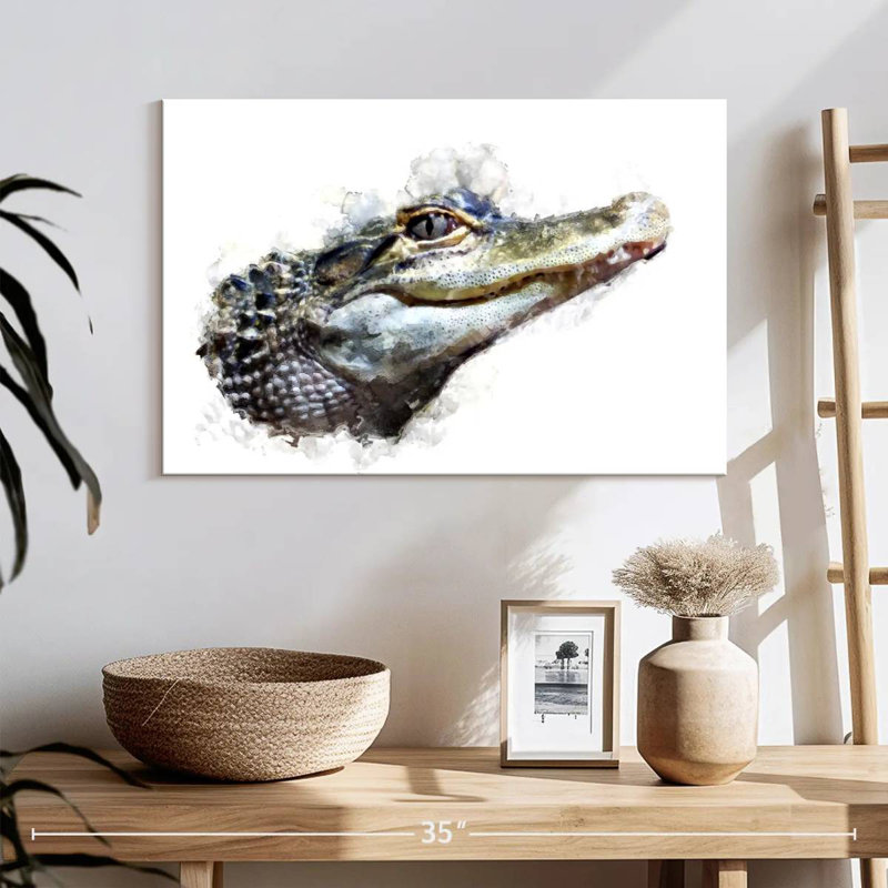 Crocodile Head, 16" H x 24" W