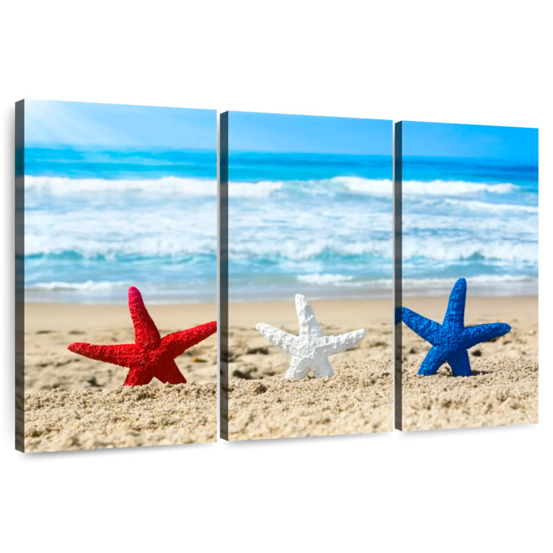 Étoile de mer patriotique Aletra Beach, H 48 po x l 74 po