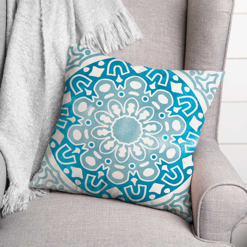 Housse et insert de coussin extérieur d'extérieur, Bleu sarcelle
