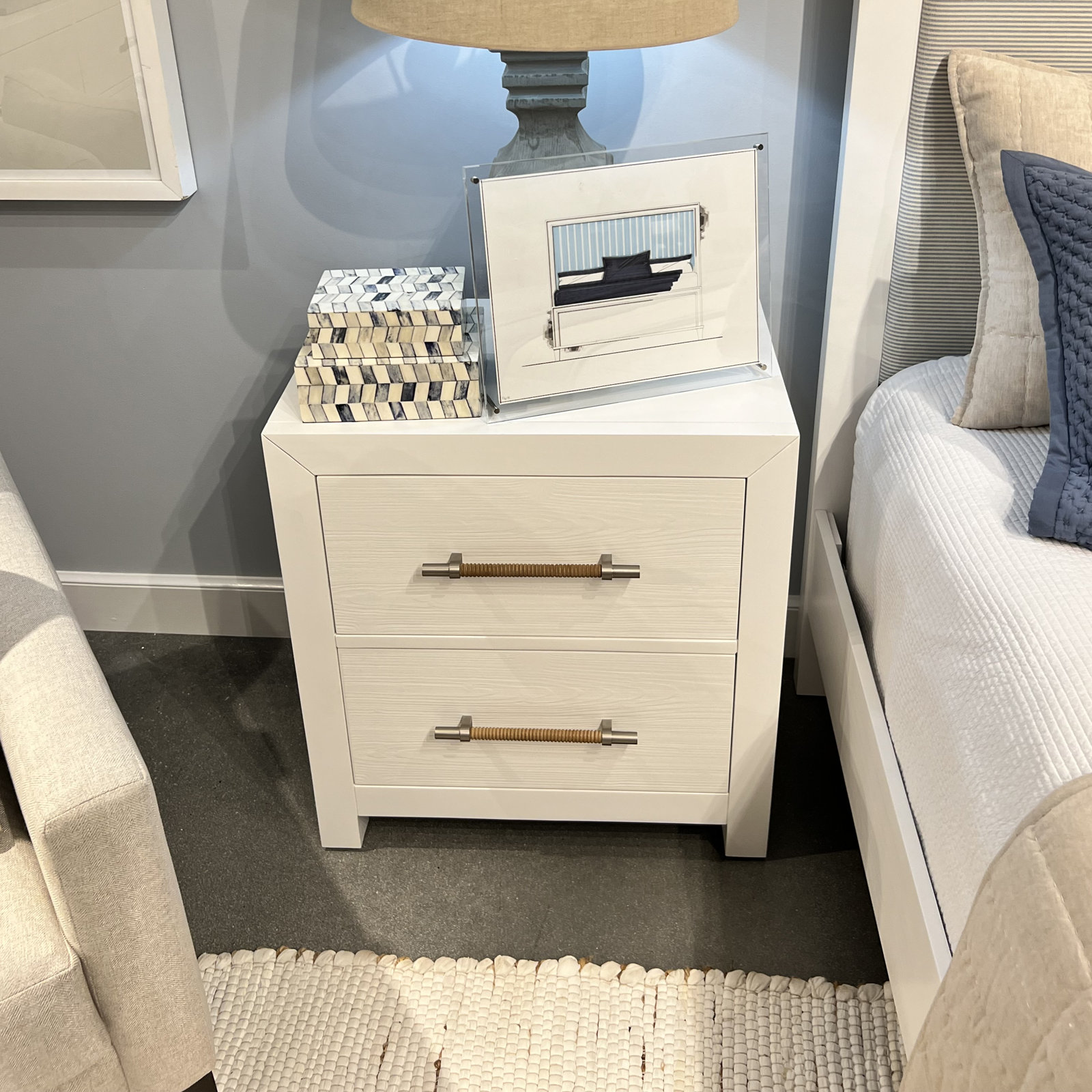 Lana 2 - Drawer Nightstand, White