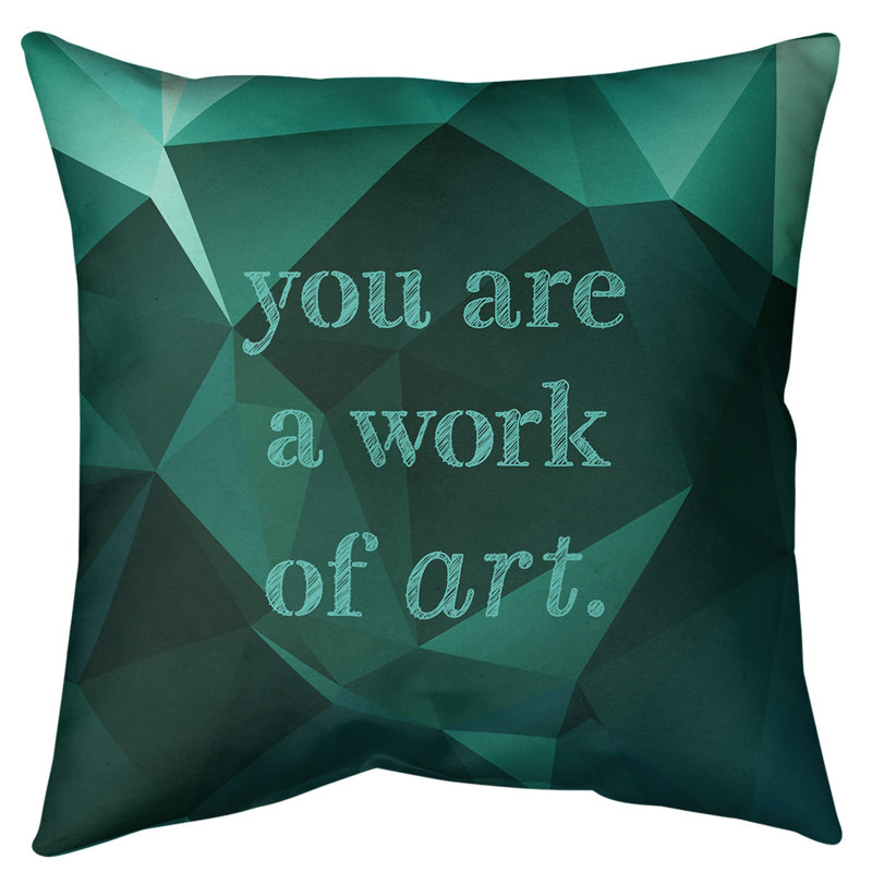 Coussin de sol de travail de pierres précieuses, H 28 po x l 28 po, Vert émeraude