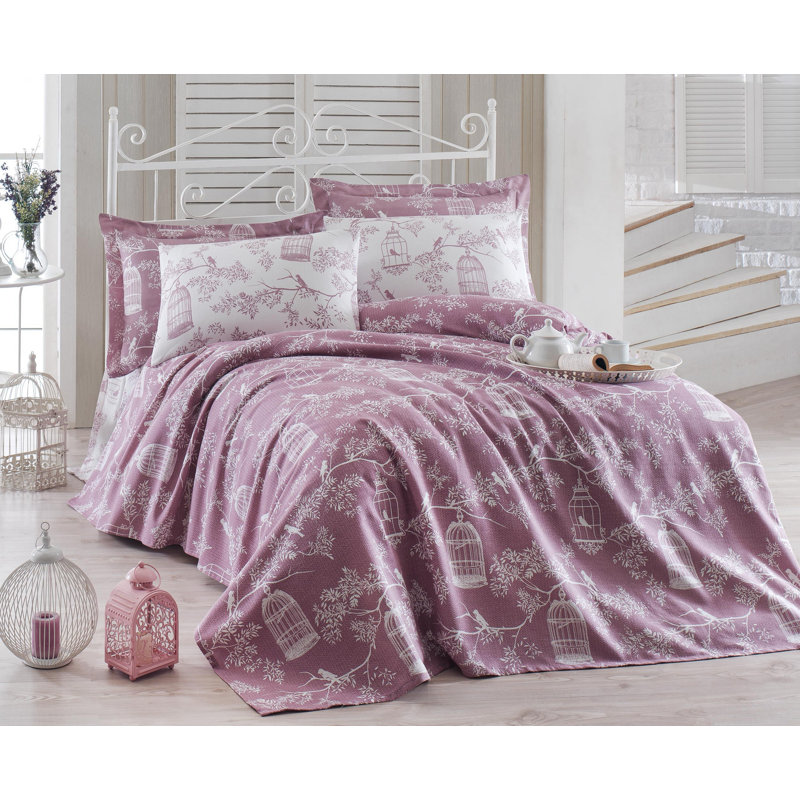 Cotton Floral Quilt Set
