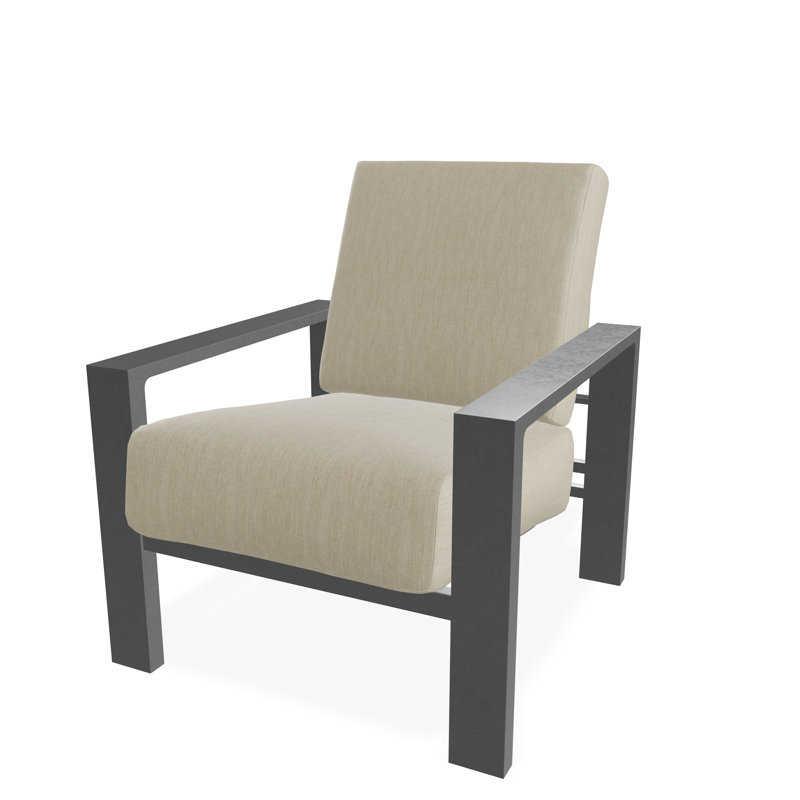 Larssen Deep Seating Cushion Arm Chair, Graphite, Huskie