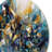 Golden Explosion Triangles III Round Wall Decor Metal-88599221