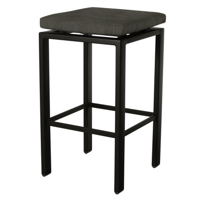 Aris Powder Coated Aluminum Outdoor 27.25'' Bar Stool with Cushion