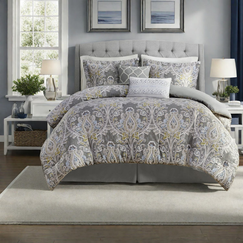 Oversized Cotton Grey Bedding Sets For Elegant Home Decor