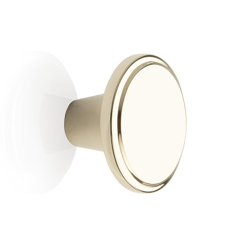 Conwy Round Knob, Polished Nickel, 1.38" H x 1.37" W x 1.37" D