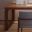 Bureau rectangulaire en bois massif noyer clair-110909421