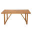 Table de salle à manger d'extérieur 67 po en bois d'acacia, idéale pour les rassemblements de patio et de jardin, finition teck