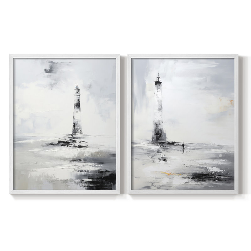 Reproduction encadrée NAUTICAL Series DV-Premium - prête à être accrochée - aucun clou requis - aucun clou requis, Blanc