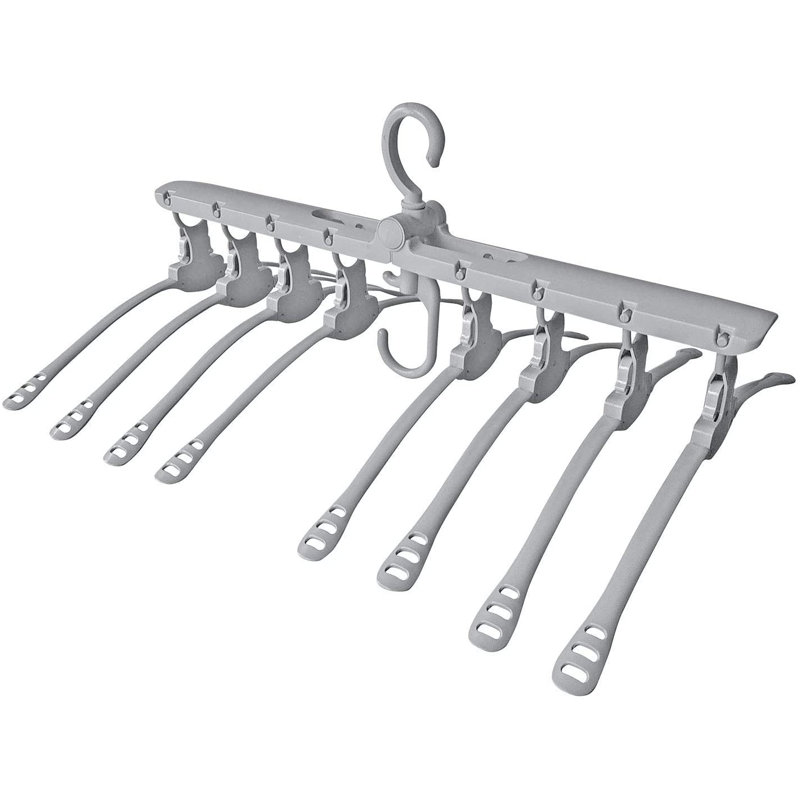 Kingsview Plastic Non-Slip Multi-Layer Hanger for Suit/Coat, Grey
