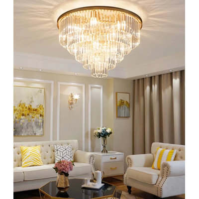 Syvester 13 - Light Crystal Dimmable Tiered Chandelier