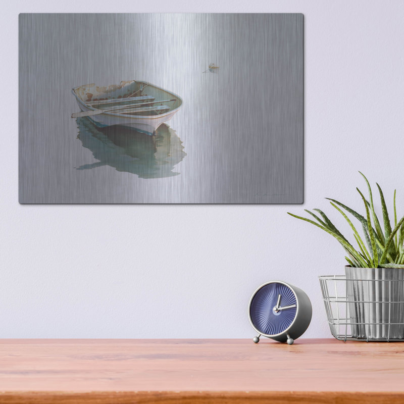 Breakwater Bay «Dawn» par Zhen-Huan Lu, art mural en métal, H 12 po x l 16 po