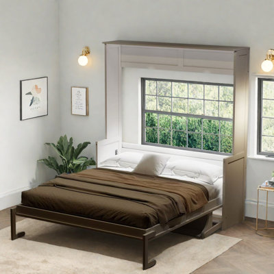 Murphy Bed With Desk, Led Lights And Usb Charging Station