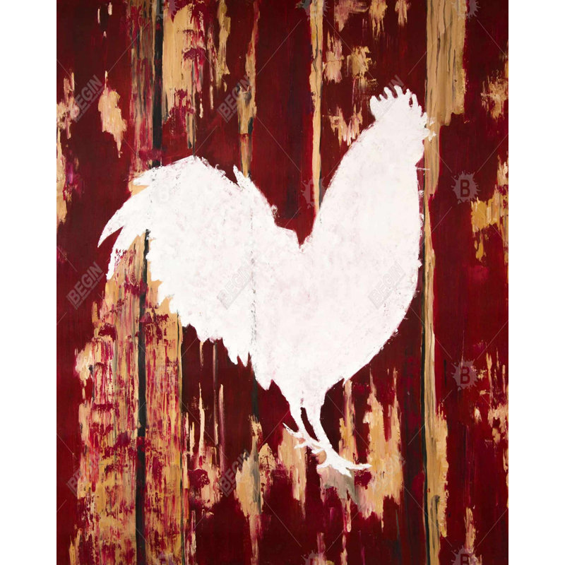Impression de coq sur toile