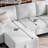 78'' Upholstered Sofa Couch With Ottoman-1010407974
