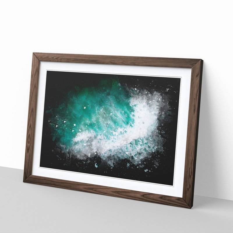 Patterns of the Ocean in Brazil - Picture Frame Graphic Art Print, 33cm H x 45cm W x 2cm D, Walnut Framed