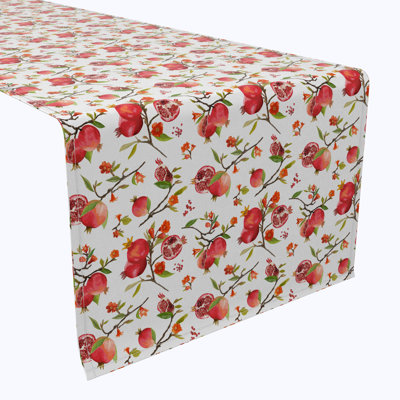 Table Runner, 100% Cotton, 16X108", Pomegranate Paradise