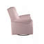 Chaise pivotante rembourrée en tissu avec fauteuil coulissant, rose