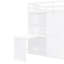 Lit mezzanine double avec armoire, bureau et tablettes, blanc-956834317