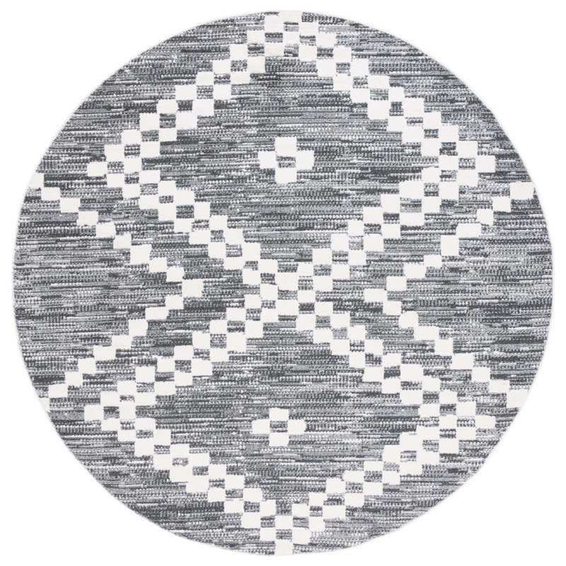 Devrin Performance Geometric Rug, Round 6'7"