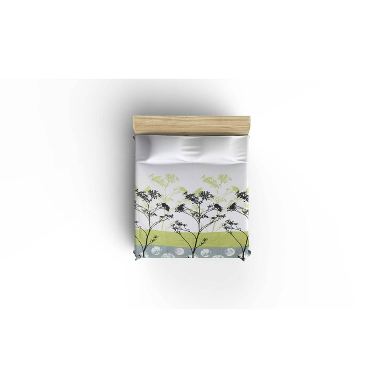 Jeté en coton Adeena, Vert, L 61 po x L 79 po