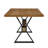 X-Shaped Legs Dining Table (Brown)-788603230