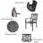 Steel Outdoor Dining Armchair with Cushions