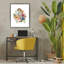 Cadre flottant avec tigre de la jungle tropicale, design par Bethany Sandoval-933292563-933292565