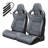 2PC Universal Bucket Racing Seats Stitch PVC Leather Reclinable Carbon Look Leather  With Adjustor Slider(Not Including Seat Bracket ) 1 Box Of 2 Pieces
